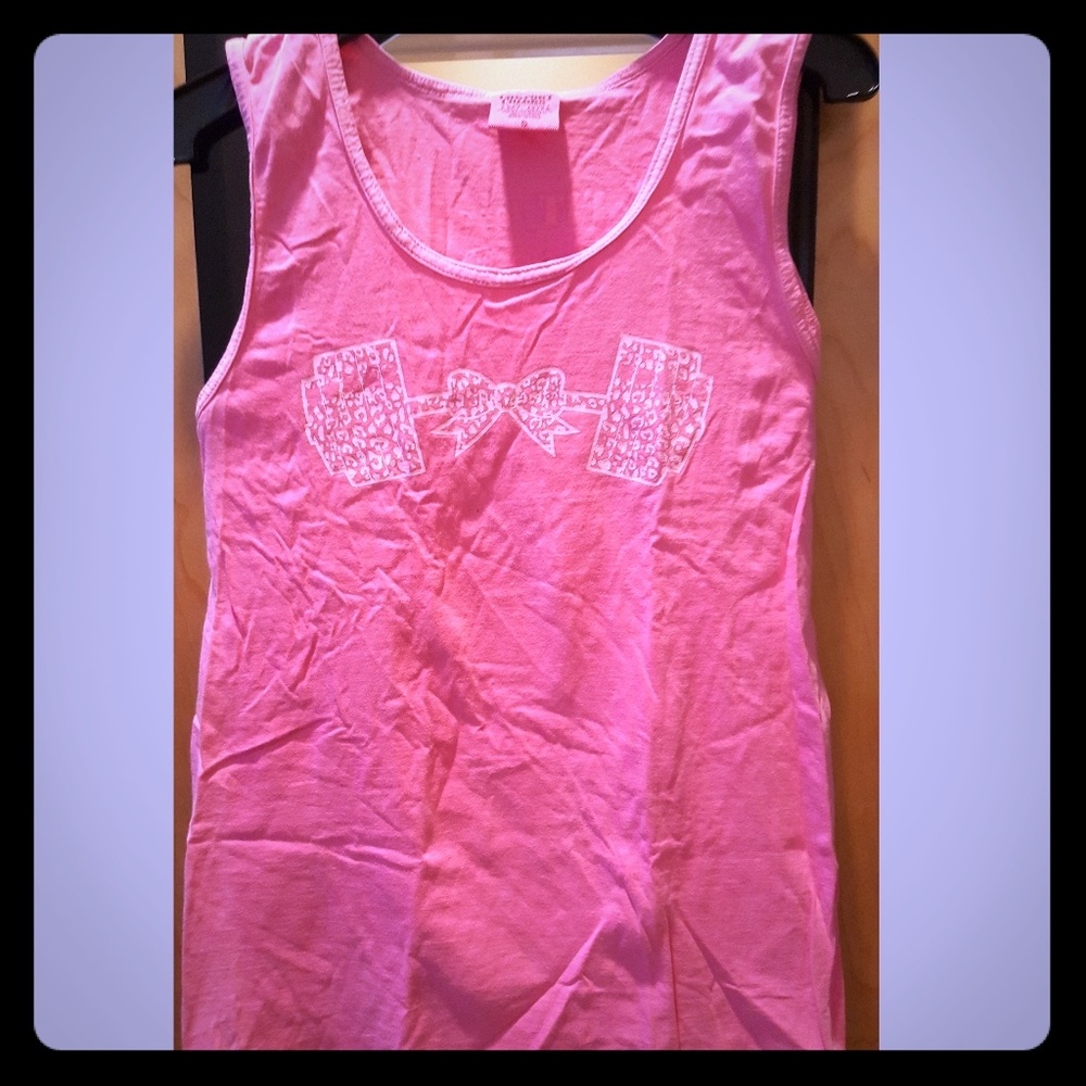 🎉 Fit For A Belle barbell & bow tank